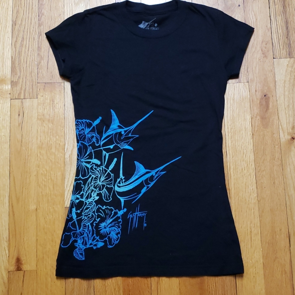 Guy Harvey Juniors Ladies Black T-Shirt Small